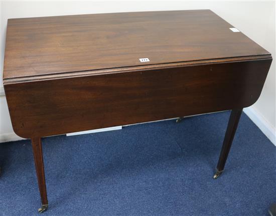 A George III mahogany Pembroke table, W.97cm